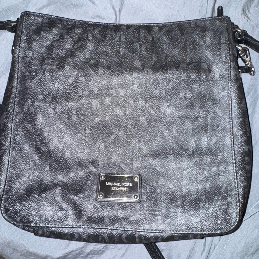 Michael Kors black MK crossbody